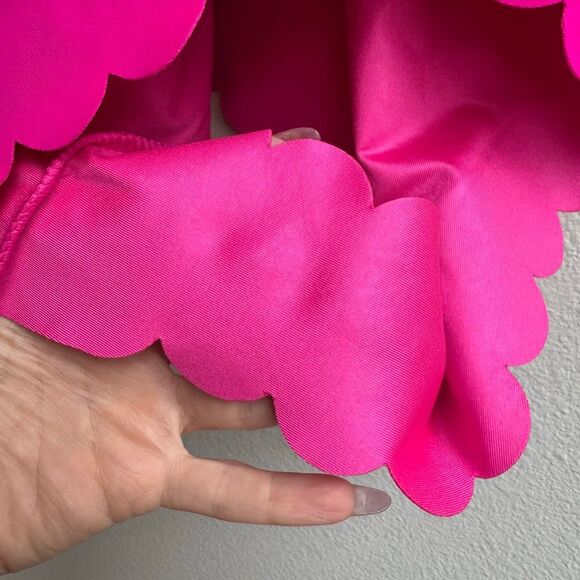 The Frolic Hot Pink Seamless Scallop Clarissa One Piece Swimsuit Size 6 Small - Picture 9 of 9